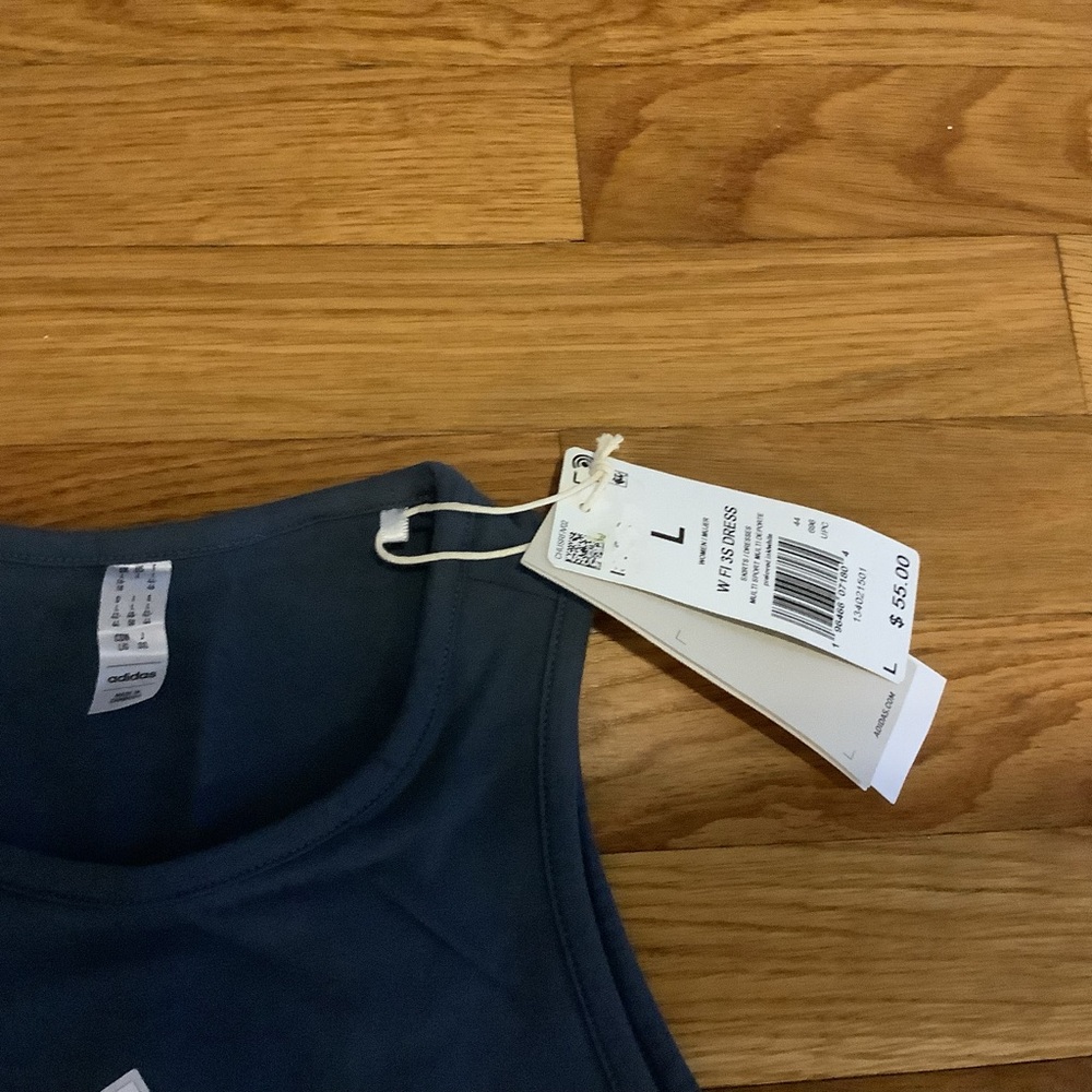 Adidas Blue Future Icon 3-Stripes Dress - Picture 6 of 9
